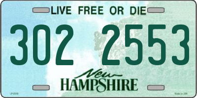 NH license plate 3022553