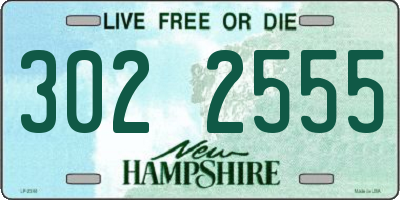 NH license plate 3022555
