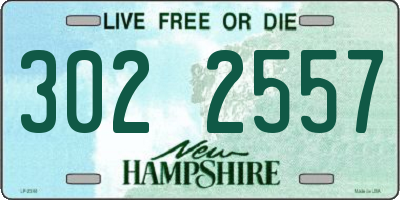 NH license plate 3022557