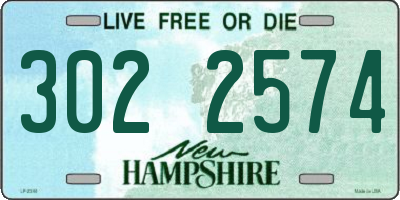 NH license plate 3022574