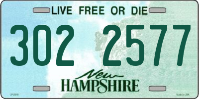 NH license plate 3022577