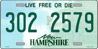 NH license plate 3022579