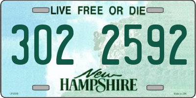 NH license plate 3022592