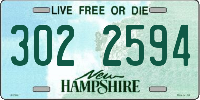 NH license plate 3022594