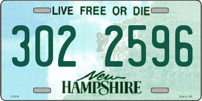 NH license plate 3022596