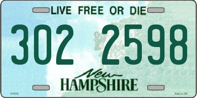NH license plate 3022598