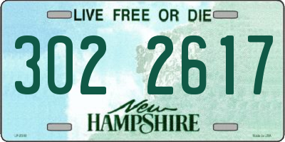 NH license plate 3022617