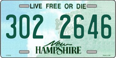 NH license plate 3022646