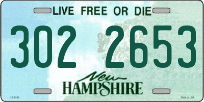 NH license plate 3022653
