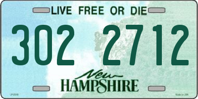 NH license plate 3022712