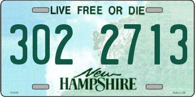 NH license plate 3022713