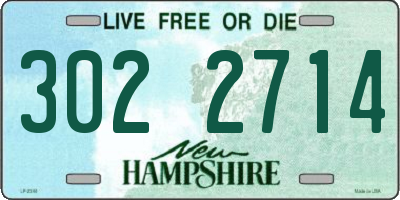 NH license plate 3022714