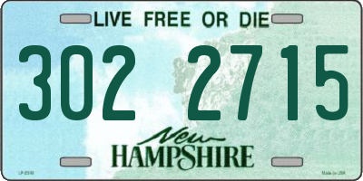 NH license plate 3022715