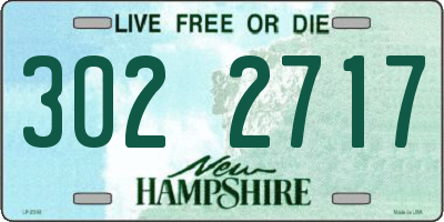 NH license plate 3022717