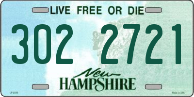 NH license plate 3022721