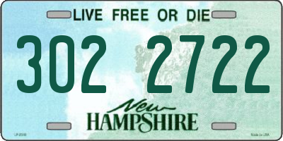 NH license plate 3022722