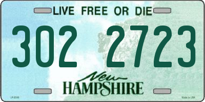 NH license plate 3022723