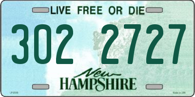 NH license plate 3022727