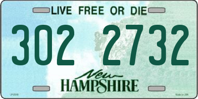 NH license plate 3022732