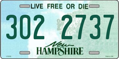 NH license plate 3022737