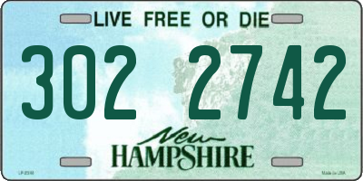 NH license plate 3022742