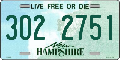 NH license plate 3022751