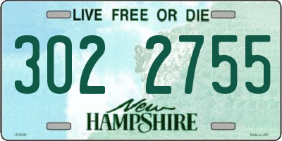 NH license plate 3022755