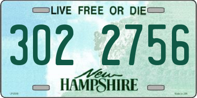 NH license plate 3022756