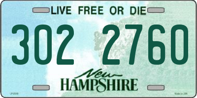NH license plate 3022760