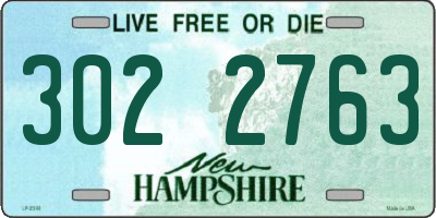 NH license plate 3022763