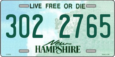NH license plate 3022765