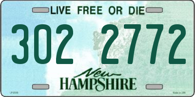 NH license plate 3022772