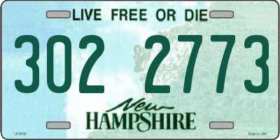NH license plate 3022773