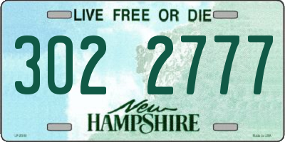 NH license plate 3022777