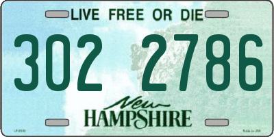 NH license plate 3022786