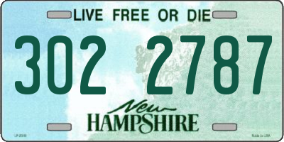 NH license plate 3022787