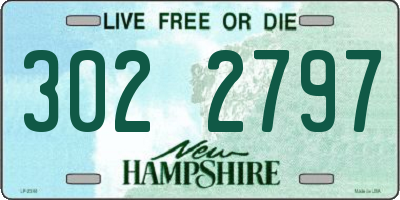 NH license plate 3022797