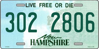 NH license plate 3022806