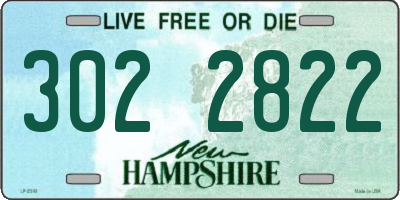 NH license plate 3022822