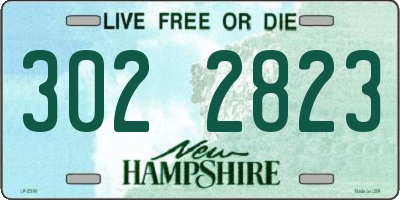 NH license plate 3022823