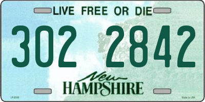 NH license plate 3022842