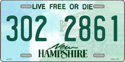 NH license plate 3022861