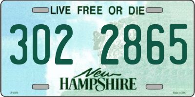 NH license plate 3022865
