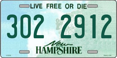 NH license plate 3022912