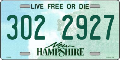 NH license plate 3022927