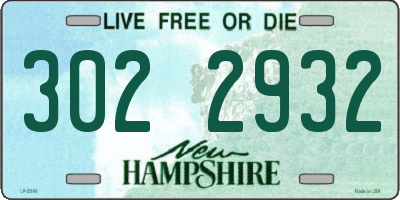 NH license plate 3022932
