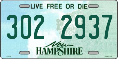 NH license plate 3022937