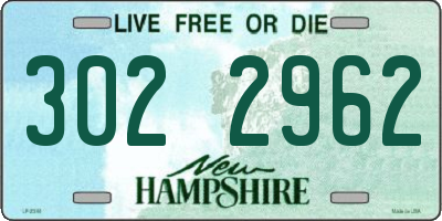 NH license plate 3022962