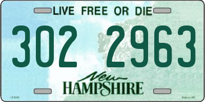 NH license plate 3022963