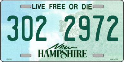 NH license plate 3022972